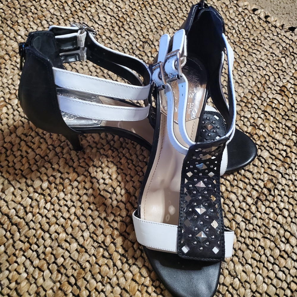 Vince Camuto Black and White Heels